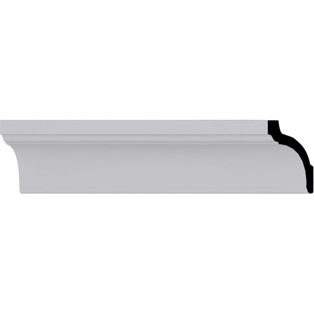 Ekena Millwork 3 1/2"H x 3 3/8"P x 4 7/8"F x 94 1/2"L Holmdel Traditional Smooth Crown Moulding MLD03X03X04HO